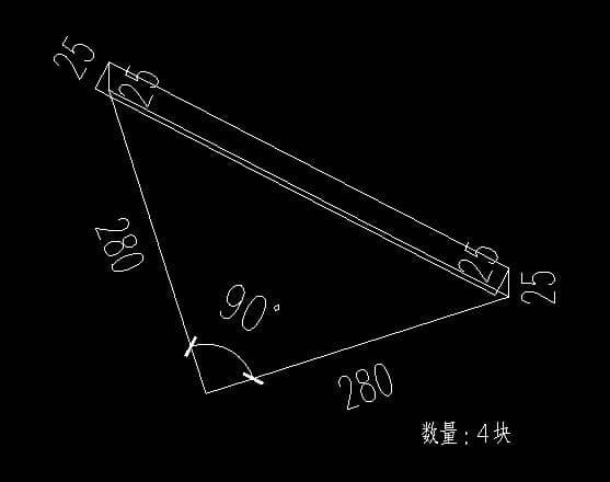 集裝箱房頂部四個角件三角鐵板設計圖